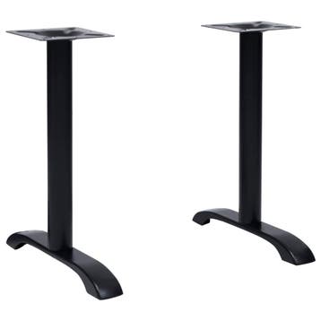 vidaXL Bistrotafelpoten 2 st 61x8x72 cm gietijzer zwart, Huis en Inrichting, Verzenden, Nieuw