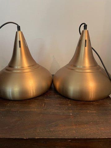 Plafondlamp (2) - Aluminium - Space age biljartlamp