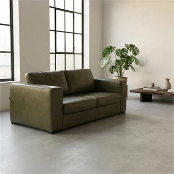 Leren bank Flow - 2 zits, Huis en Inrichting, 150 tot 200 cm, Nieuw, Ophalen of Verzenden, Modern