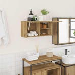 vidaXL Badkamerwandkast 60x25x30 cm bewerkt hout artisanaal, Verzenden