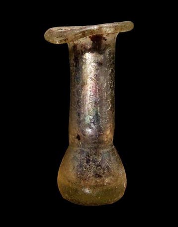 Oud-Romeins - Uguentarium van glas - intense irisering -