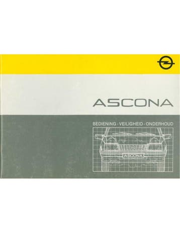1986 OPEL ASCONA INSTRUCTIEBOEKJE NEDERLANDS, Auto diversen, Handleidingen en Instructieboekjes