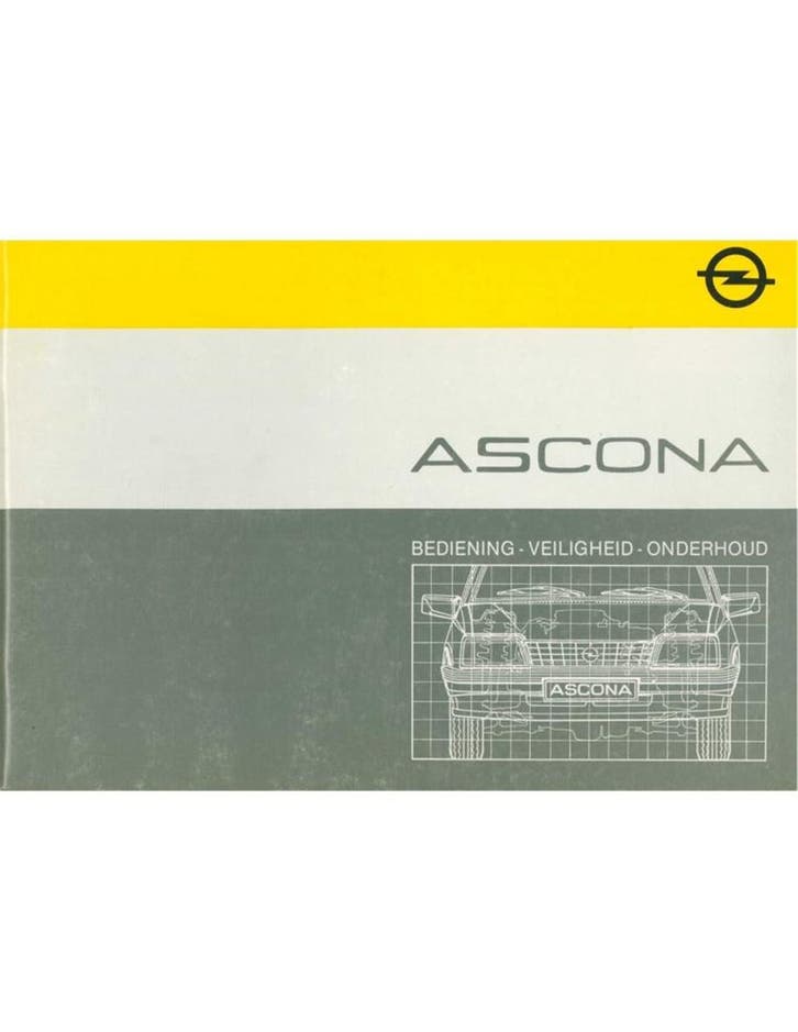 1986 OPEL ASCONA INSTRUCTIEBOEKJE NEDERLANDS, Auto diversen, Handleidingen en Instructieboekjes