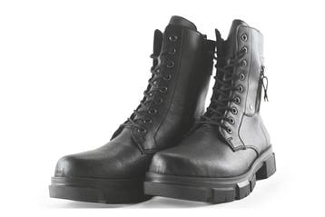 Rieker Veterboots in maat 39 Zwart, Kleding | Dames, Schoenen, Verzenden, Zwart, Overige typen, Gedragen