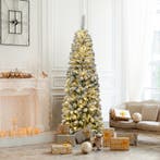 2dekans | Coast Besneeuwde Slim Kunstkerstboom met LED, Diversen, Kerst, Ophalen of Verzenden, Nieuw