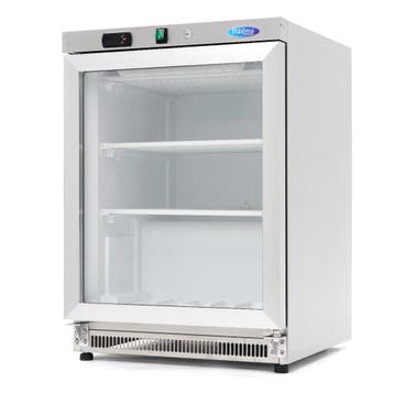 Congélateur - 200 L - acier inoxydable - avec porte en verre, Verzenden, Nieuw in verpakking