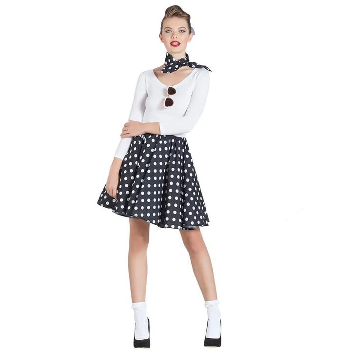 Rock N Roll 50S Jurk Zwart Wit Dames, Kleding | Dames, Carnavalskleding en Feestkleding, Nieuw, Verzenden