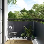 vidaXL Balkonscherm Donkergrijs 600 x 100 cm poly rattan, Verzenden, Nieuw