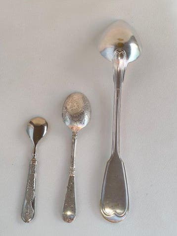 Minerva; Atkin Brothers - Lepel (3) - .925 zilver, .950