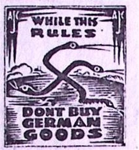 1941 U.S. 5c Tarief postzegel: koop geen Duitse goederen..., Collections, Objets militaires | Seconde Guerre mondiale, Envoi