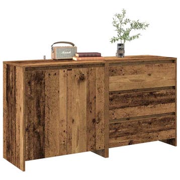 vidaXL 2-delige Dressoirs bewerkt hout oud houtkleurig, Verzenden, Nieuw