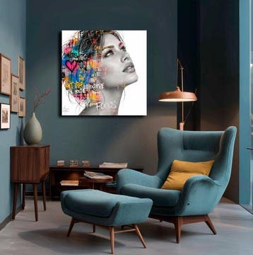 PLM-Art - Graffitis Dream Woman, Antiek en Kunst
