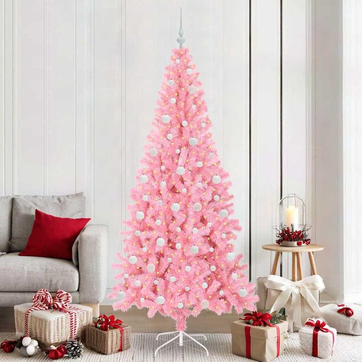 vidaXL Kerstboom Roze 210 cm PVC, Diversen, Kerst, Nieuw, Verzenden