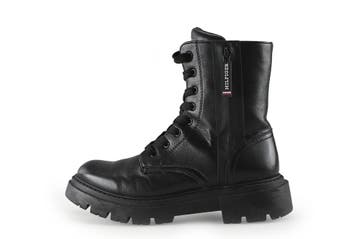 Tommy Hilfiger Veterboots in maat 36 Zwart, Verzenden, Zwart, Overige typen, Zo goed als nieuw