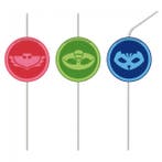 Pj Masks Papieren Rietjes 4st, Verzenden, Nieuw