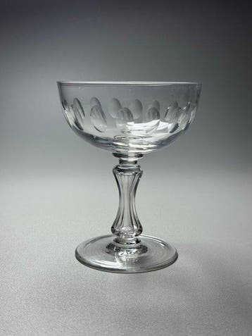 Val Saint Lambert, Herbatte - Champagneglas (6) - Service, Antiek en Kunst