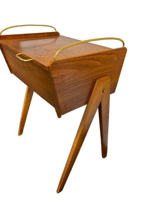 Kast - Teak, Beuken - Scandinavische naaikastje, Antiquités & Art, Art | Objets design