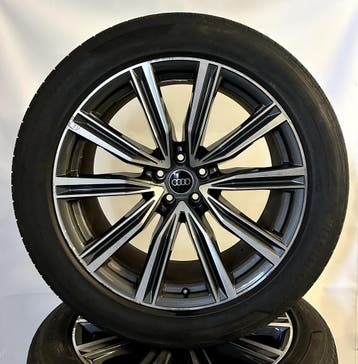 Audi Q8 SQ8 | 21 inch Velgen + Zomerbanden, Auto-onderdelen, Gebruikt, 285 mm, Banden en Velgen, Personenwagen