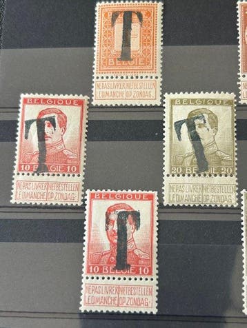 België 1912 - Strafport-zegels - Koninklijke beeltenissen, Gestempeld