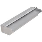 vidaXL Zwembadwaterval met LEDs rechthoekig 45 cm roestvrij, Jardin & Terrasse, Verzenden