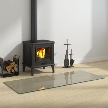 vidaXL Glazen haardplaat Transparant 120 x 50 cm Glas, Verzenden, Nieuw