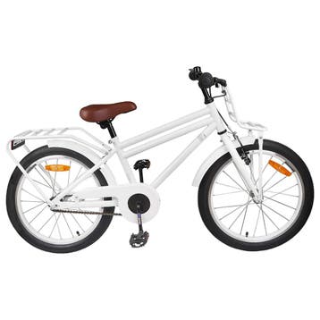 vidaXL Kinderfiets 18 Inch voor 5-7 jaar oud Wit, Verzenden, Nieuw