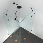 Hoekopstelling dubbele douchedeur met dubbel zijlicht, Doe-het-zelf en Bouw, Deuren en Vliegenramen, Verzenden, Nieuw