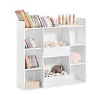 2dekans | SoBuy KMB55-W Kinderboekenkast - MDF - 106 x 30 x, Huis en Inrichting, Ophalen of Verzenden, Nieuw