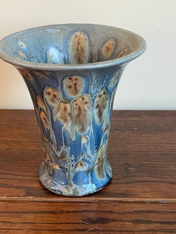 Vase trompette en céramique dart cristalline - Maurice
