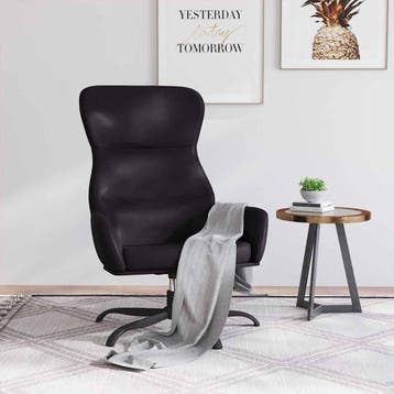 vidaXL Relaxstoel kunstleer zwart, Verzenden