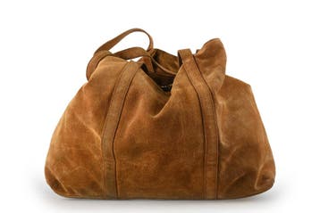 Manfield Schoudertas Bruin, Handtassen en Accessoires, Tassen | Damestassen, Verzenden, Gebruikt, Bruin
