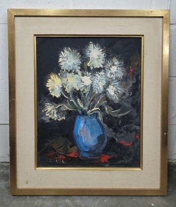 Paul Permeke (1918-1990) - Vaas met bloemen, Antiek en Kunst, Kunst | Schilderijen | Klassiek