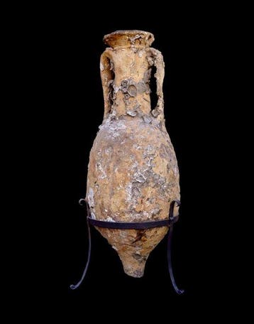 Oud-Romeins Terracotta - Betische amfoor - Dressel 8 - 79 cm, Verzamelen