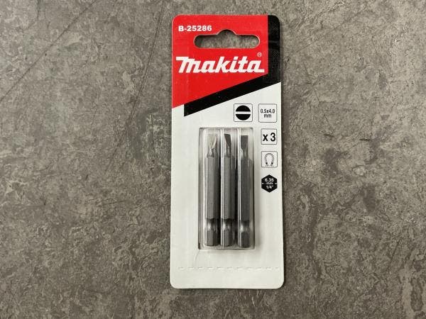 Veiling - 10x Makita schroefbit 3-pack B-25286 SL4x50 mm, Bricolage & Construction, Outillage | Pièces de machine & Accessoires