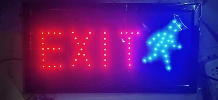 Exit uitgang LED bord lamp verlichting licht bak reclamebord, Maison & Meubles, Lampes | Autre, Envoi