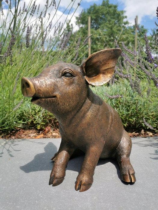 Beeldje - Pigglet - Brons, Antiquités & Art, Curiosités & Brocante