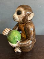 Figuur - Scimmia con palla - Keramiek