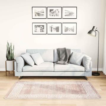 vidaXL Vloerkleed wasbaar 80x150 cm beige, Verzenden