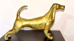 Abdoulaye Derme - Sculpture, Chien stylisé en bronze - 17 cm, Antiquités & Art