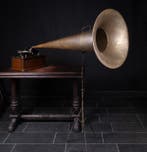 Edison - Rare - Fonografo Edison Con Tromba Extra Large,