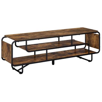 vidaXL TV Stand 140 x 36 x 45 cm Gerookt eiken Bewerkt hout, Verzenden, Nieuw