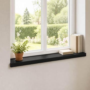 vidaXL Raamprofielen 2 st Zwart 90 x 15 x 2 cm Massief, Verzenden, Nieuw