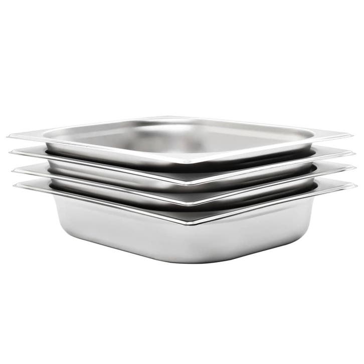 vidaXL Gastronormbakken 4 st GN 1/2 65 mm roestvrij staal, Antiquités & Art, Antiquités | Ustensiles de cuisine, Envoi