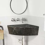 vidaXL Wastafel Grijs (38-45) x (38-45) x 12 cm Riviersteen, Doe-het-zelf en Bouw, Sanitair, Verzenden, Nieuw