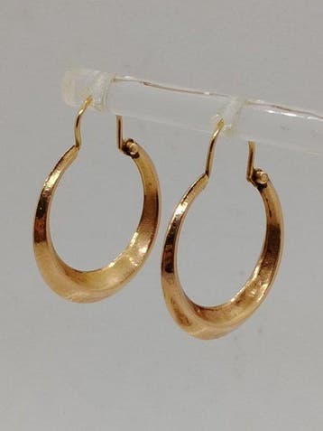 Boucles doreilles cerceau - 18 carats Or jaune