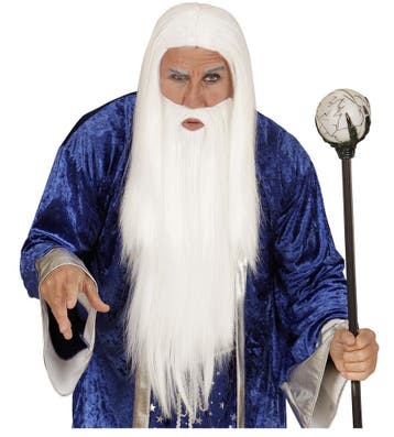 Tovenaar Pruik Met Baard, Verzenden, Nieuw