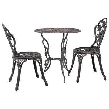 vidaXL 3-delige Bistroset gietaluminium, Verzenden