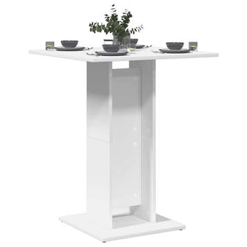 vidaXL Bistrotafel 60x60x75 cm bewerkt hout wit, Verzenden, Nieuw