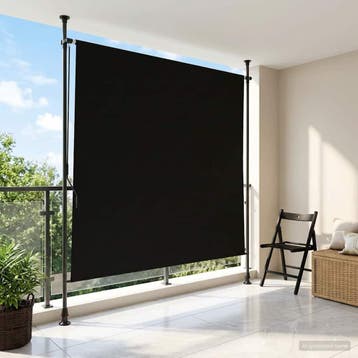 vidaXL Buitenzonwering Rolgordijn Zwart 150 x 270 cm, Verzenden