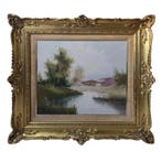 J. Coll (XX) - Paisaje fluvial con arquitectura rural